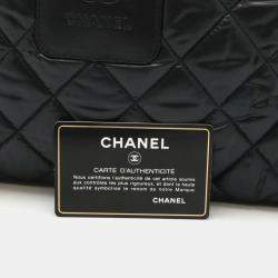 Chanel Black Nylon and Leather Cococoon Quilted Backpack