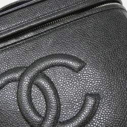 Pre Owned  Chanel Black Caviar Leather Handbag