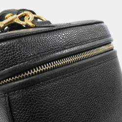Pre Owned  Chanel Black Caviar Leather Handbag