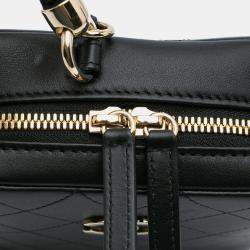 Chanel Black Stitched Calfskin Cup Of Tea Vanity Case Bag
