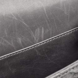 مملوكة مسبقًا Chanel Grey Python Jumbo Classic Double Flap Bag