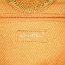 Chanel Yellow Lurex Boucle Medium Deauville Satchel Bag