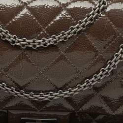 Chanel Olive Green Quilted Patent Leather Classic 227 Reissue 2.55 Flap Bag
