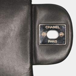 Pre Owned Chanel Black Patent Leather Mini Square Classic Single Flap Bag