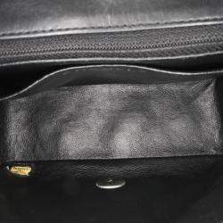 Pre Owned Chanel Black Patent Leather Mini Square Classic Single Flap Bag
