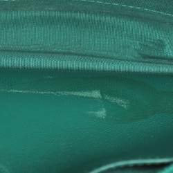 Chanel Green Quilted Leather Boy Wallet On Chain