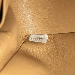 Pre Owned Chanel Beige Medium Classic Lambskin Double Flap Bag