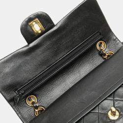 Pre Owned Chanel Black Small Classic Lambskin Double Flap Bag