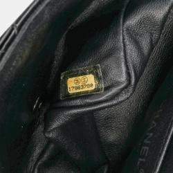 Pre Owned Chanel Black Mini Square Classic Patent Single Flap Bag