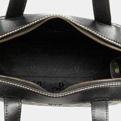 Pre Owned Chanel Black Lambskin CC Wild Stitch Handbag