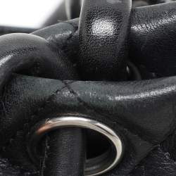 Pre Owned Chanel Black Quilted Leather Large Cambon Ligne Tote