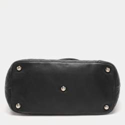 Pre Owned Chanel Black Quilted Leather Large Cambon Ligne Tote