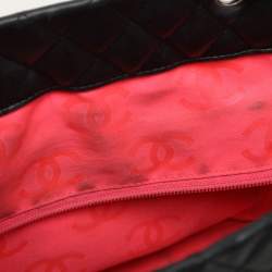 Pre Owned Chanel Black Quilted Leather Large Cambon Ligne Tote