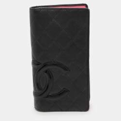 Chanel Black Quilted Leather Cambon Ligne Yen Long Wallet