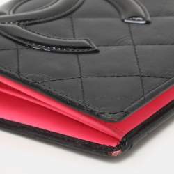 Chanel Black Quilted Leather Cambon Ligne Yen Long Wallet