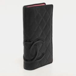 Chanel Black Quilted Leather Cambon Ligne Yen Long Wallet