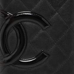 Chanel Black Quilted Leather Cambon Ligne Yen Long Wallet