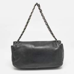 Pre Owned Chanel Black Leather CC Mosaic Flap Shoulder Bag