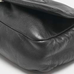 Pre Owned Chanel Black Leather CC Mosaic Flap Shoulder Bag