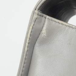 Chanel Grey Chevron Quilted Leather New Medium Boy Bag