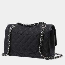 Chanel Black Medium Classic Caviar Double Flap Bag