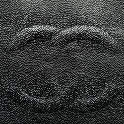 Chanel Black Caviar Leather CC Tote Bag