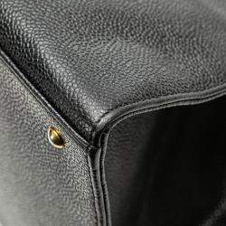 Chanel Black Caviar Leather CC Tote Bag