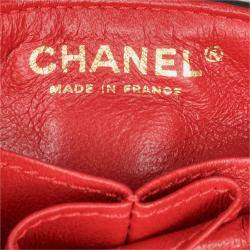 Pre Owned Chanel Black Quilted Lambskin Micro Single Flap Bag