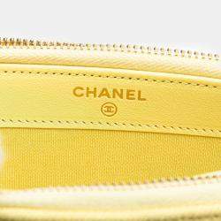 Chanel Yellow Denim Coco Fringe Clutch with Chain Bag