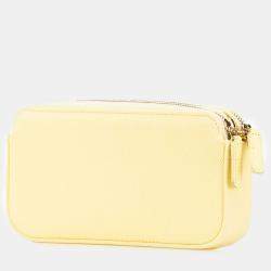 Chanel Yellow Denim Coco Fringe Clutch with Chain Bag