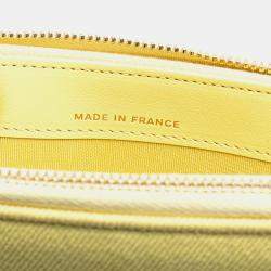 Chanel Yellow Denim Coco Fringe Clutch with Chain Bag
