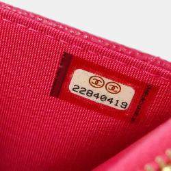 Chanel Pink Calfskin CC Logo WOC