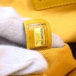 Chanel Yellow Fabric Medium Deauville Tote Bag