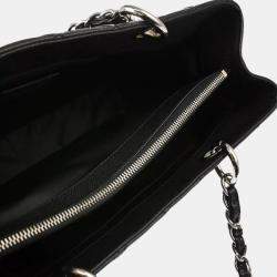 Pre Owned Chanel Black Calfskin Grand Shopping Tote Bag