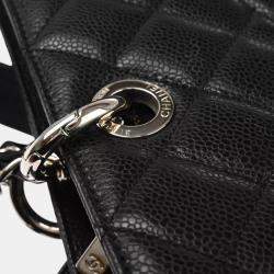 Pre Owned Chanel Black Calfskin Grand Shopping Tote Bag