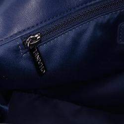 Pre Owned Chanel Dark Blue Quilted Lambskin Large CC Crossing Flap Bag