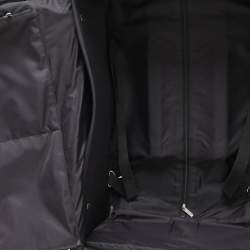 Chanel Black Nylon Travel Ligne 2 Wheeled Trolley Rolling Luggage