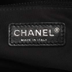 Chanel Black Nylon Travel Ligne 2 Wheeled Trolley Rolling Luggage