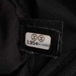 Chanel Black Nylon Travel Ligne 2 Wheeled Trolley Rolling Luggage