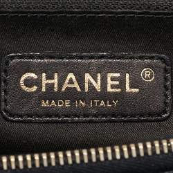 مملوكة مسبقًا Chanel Black Quilted Caviar Leather Grand GST Shopper Tote Bag