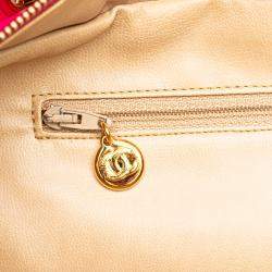 Chanel Pink Chevron Lambskin Tote Bag