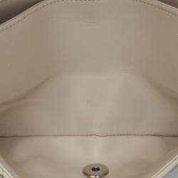 Chanel White Small Classic Chevron Lambskin Double Flap Bag