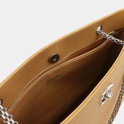 Chanel Brown CC Caviar Mademoiselle Chain Shopping Tote Bag