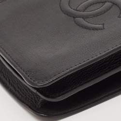 مملوكة مسبقًا Chanel Black Leather CC Phone Holder Crossbody Bag