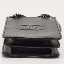 مملوكة مسبقًا Chanel Black Leather CC Phone Holder Crossbody Bag