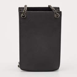 مملوكة مسبقًا Chanel Black Leather CC Phone Holder Crossbody Bag