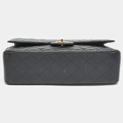 Chanel Black Quilted Caviar Leather Maxi Classic Double Flap Bag