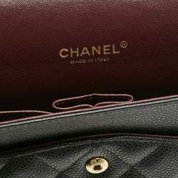 Chanel Black Quilted Caviar Leather Maxi Classic Double Flap Bag