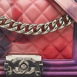 Chanel Multicolor Quilted Leather Small Flower Power Boy Bag