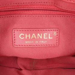 Pre Owned Chanel Pink Quilted Calfskin Straight Lined Flap Bag